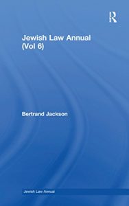 Descargar Jewish Law Annual (Vol 6): 006 pdf, epub, ebook