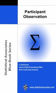 Descargar Participant Observation (Statistical Associates “Blue Book” Series Book 47) (English Edition) pdf, epub, ebook