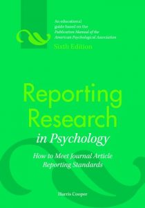 Descargar Reporting Research in Psychology: How to Meet Journal Article Reporting Standards pdf, epub, ebook