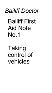 Descargar Bailiff First Aid Note- Taking control of motor vehicles (Bailiff First Aid Notes) (English Edition) pdf, epub, ebook