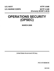 Descargar Navy Tactics Techniques and Procedures NTTP 3-54M MCTP 3-32B (Formerly MCWP 3-40.9) Operations Security OPSEC March 2009 (English Edition) pdf, epub, ebook