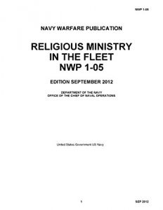 Descargar Navy Warfare Publication NWP 1-05 Religious Ministry In The Fleet September 2012  (English Edition) pdf, epub, ebook