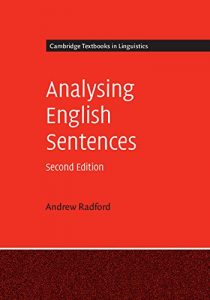 Descargar Analysing English Sentences (Cambridge Textbooks in Linguistics) pdf, epub, ebook