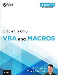 Descargar Excel 2016 VBA and Macros (includes Content Update Program) (MrExcel Library) pdf, epub, ebook