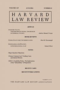 Descargar Harvard Law Review: Volume 129, Number 8 – June 2016 (English Edition) pdf, epub, ebook