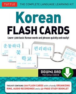 Descargar Korean Flash Cards: Learn 1,000 Basic Korean Words and Phrases Quickly and Easily! (Hangul & Romanized Forms) (Downloadable Audio Included) pdf, epub, ebook