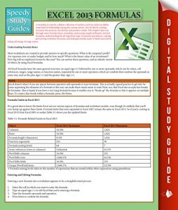 Descargar Excel 2013 Formulas: Speedy Study Guides pdf, epub, ebook