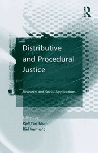 Descargar Distributive and Procedural Justice: Research and Social Applications pdf, epub, ebook