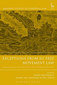 Descargar Exceptions from EU Free Movement Law: Derogation, Justification and Proportionality (Modern Studies in European Law) pdf, epub, ebook