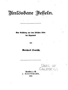 Descargar Unlösbare Fesseln, Eine Erzählung aus dem jüdischen Leben der Gegenwart (German Edition) pdf, epub, ebook