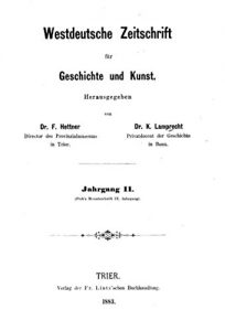 Descargar Westdeutsche Zeitschrift für Geschichte und Kunst (German Edition) pdf, epub, ebook