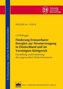 Descargar Förderung Erneuerbarer Energien zur Stromerzeugung in Deutschland und im Vereinigten Königreich: Darstellung und Evaluierung der angewandten Förderinstrumente … Universiät Braunschweig 1) (German Edition) pdf, epub, ebook