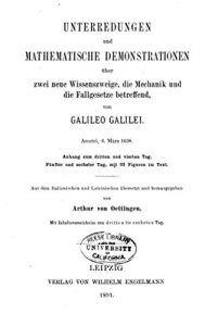 Descargar Unterredungen und Mathematische Demonstrationen Über Zwei Neue Wissenszweige, Die Mechanik und Die Fallgesetze Betreffend (German Edition) pdf, epub, ebook