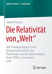 Descargar Die Relativität von “Welt” (Edition Centaurus – Psychologie) pdf, epub, ebook