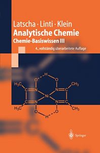 Descargar Analytische Chemie: Chemie-Basiswissen III (Springer-Lehrbuch) pdf, epub, ebook