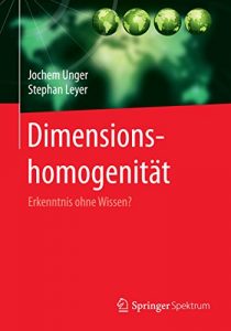 Descargar Dimensionshomogenität pdf, epub, ebook