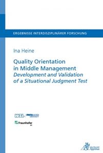 Descargar Quality Orientation in Middle Management Development and Validation of a Situational Judgment Test (German Edition) pdf, epub, ebook