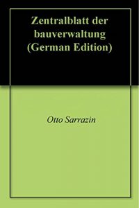 Descargar Zentralblatt der bauverwaltung (German Edition) pdf, epub, ebook