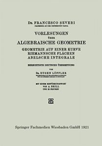 Descargar Vorlesungen über Algebraische Geometrie: Geometrie auf einer Kurve Riemannsche Flächen Abelsche Integrale pdf, epub, ebook